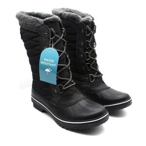 NIB! Jbu by Jambu chilly water resistant fur lined duck boots in black. Size 8.5